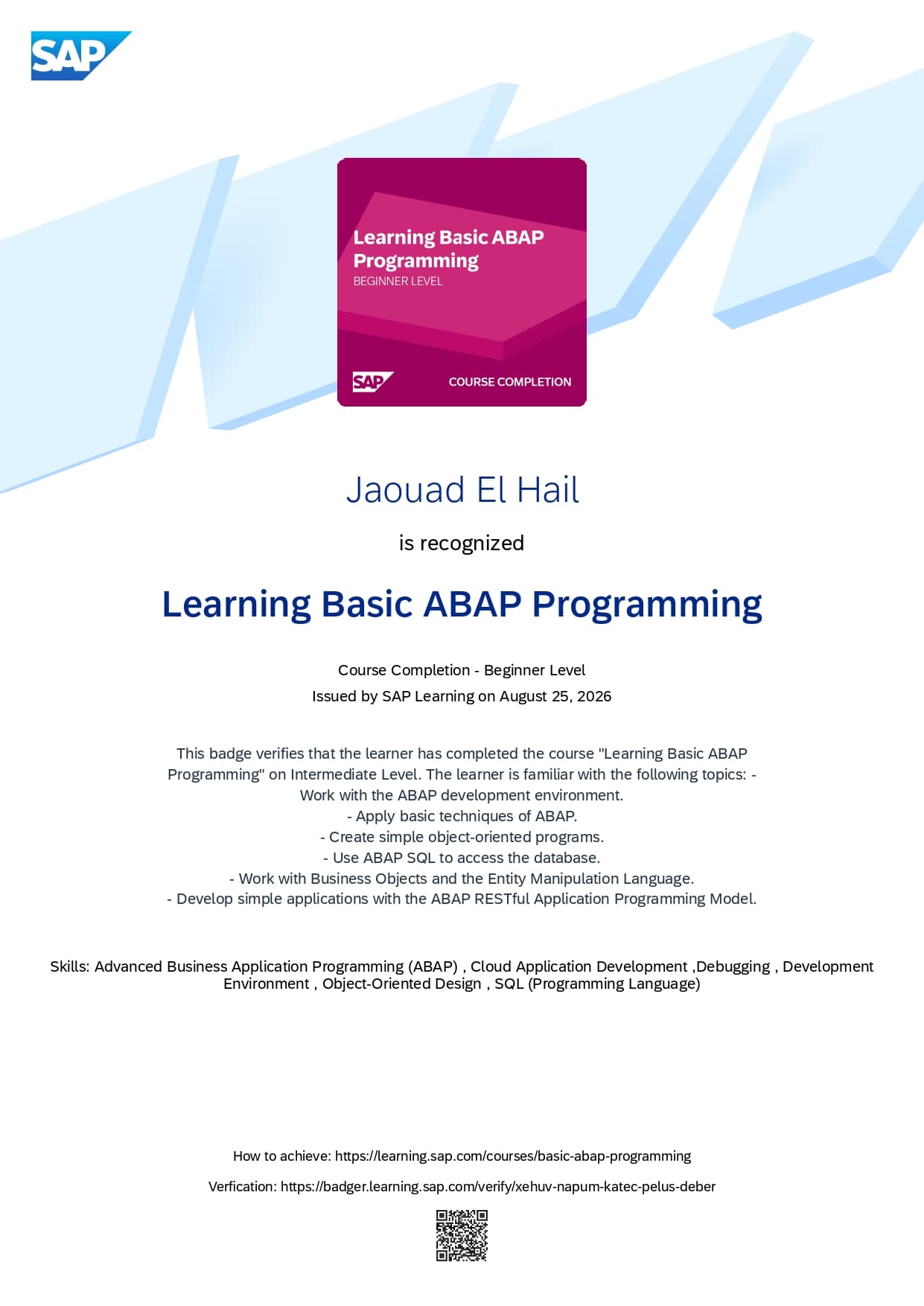 Learning Basic ABAP Programming