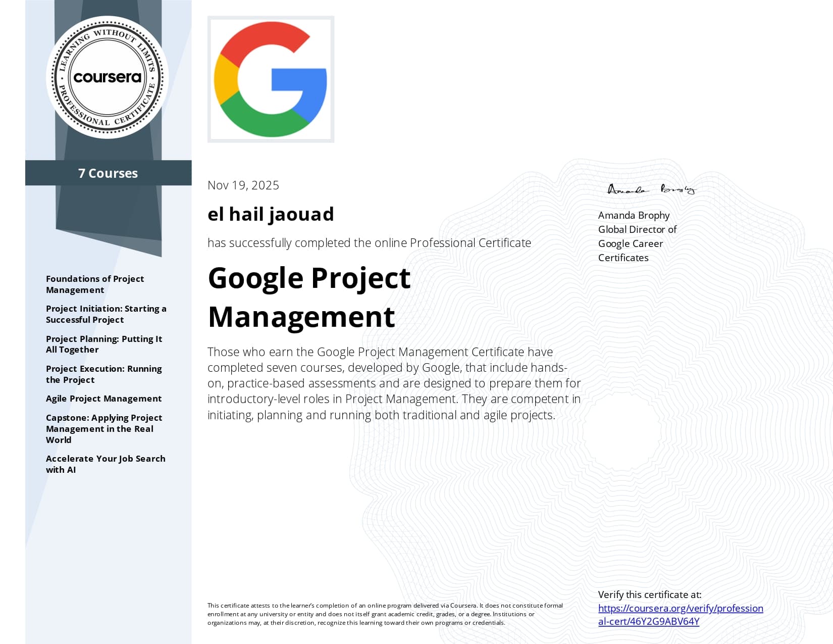 Project Management Certification